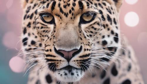 Interpretazione artistica della stampa leopardata in tonalità pastello