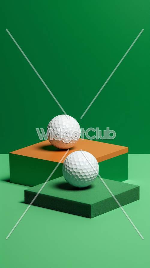 Quả bóng Golf hình học đầy màu sắc