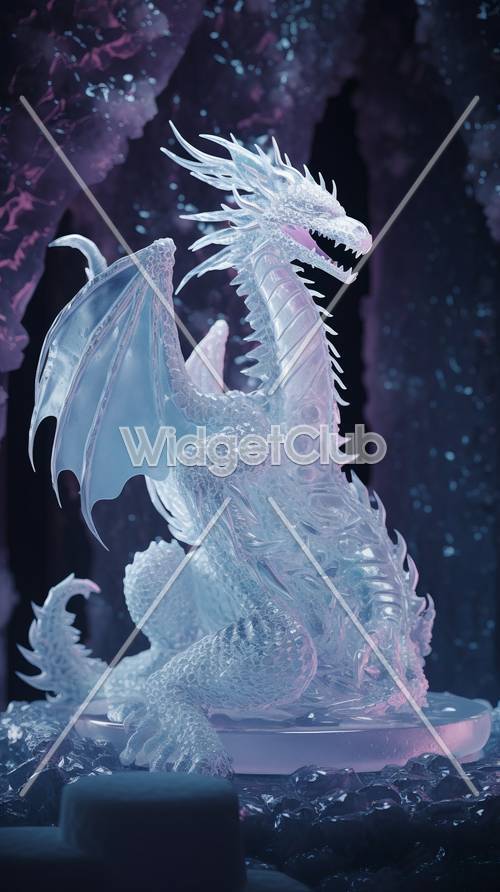 Arte mística do dragão de gelo para crianças