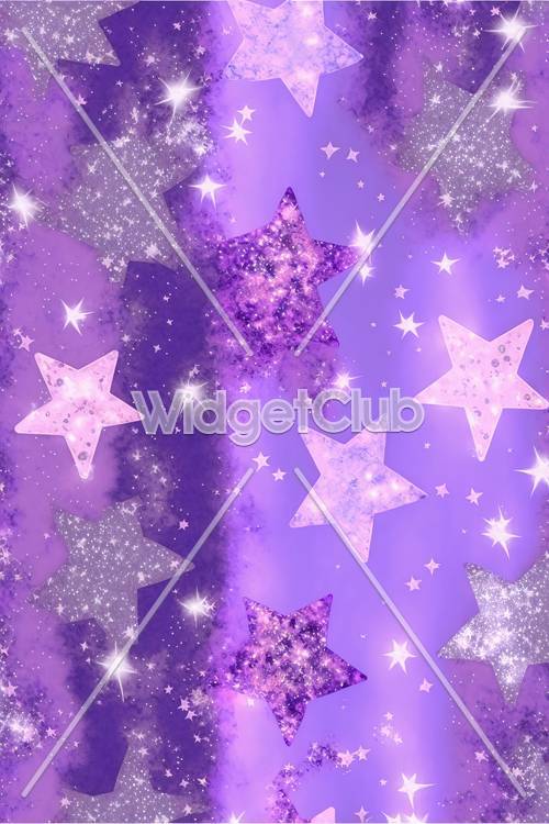 紫色の星空