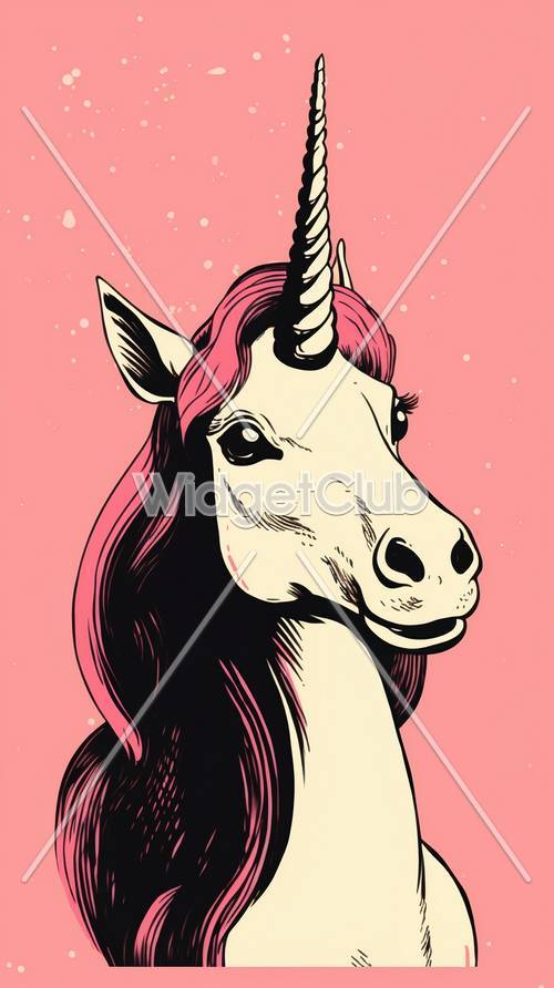 Pink Unicorn Wallpaper [7603209114694c2b944e]