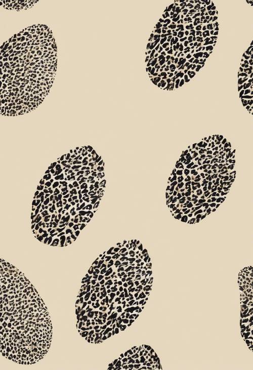 A pattern of leopard spots in a gentle cream hue flowing endlessly.