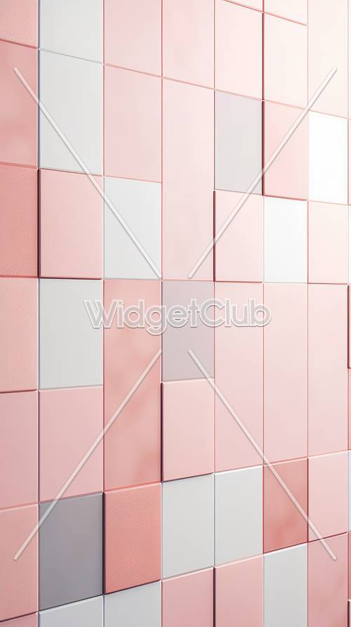 ピンクの四角い模様デザイン