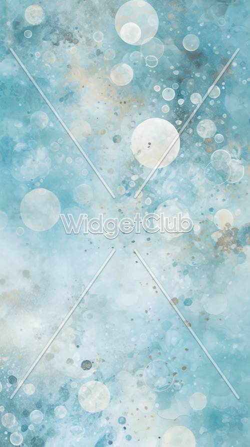 Dreamy Blue Bubbles Floating in the Sky
