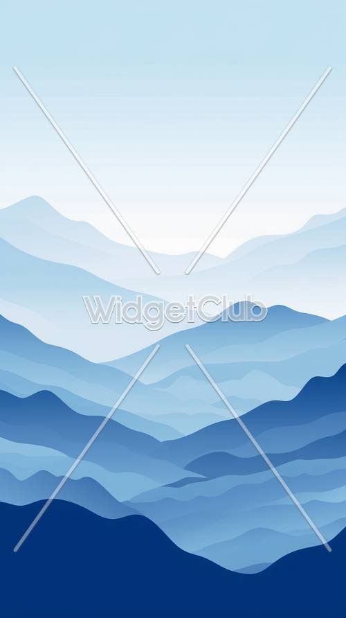 Blue Mountain Layers Tapet [4e30255c854b4135ad61]
