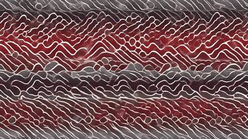 A mesmerizing seamless pattern with gradient waves of rich red and sleek gray.
