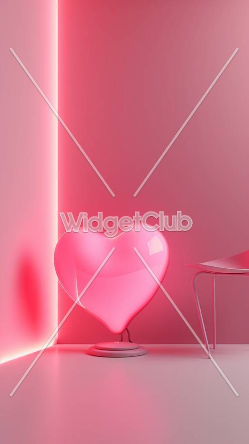 Bright Pink Heart for Your Screen