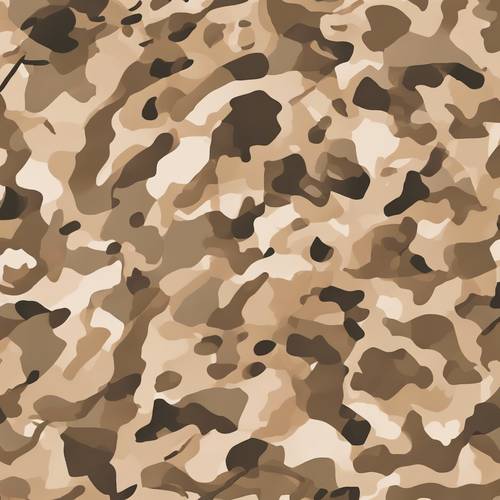 Abstrakter Camouflage-Print in Brauntönen