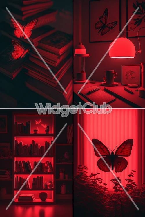 Red Light Study Room Wallpaper[8fd54b08464e47fca0d6]