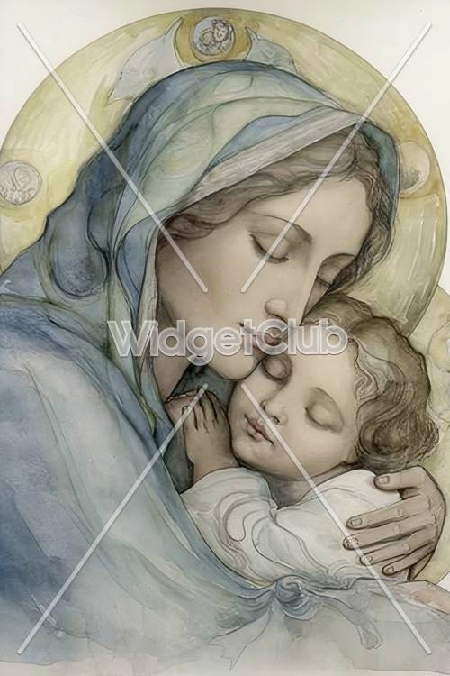 Mother and Child in Soft Colors