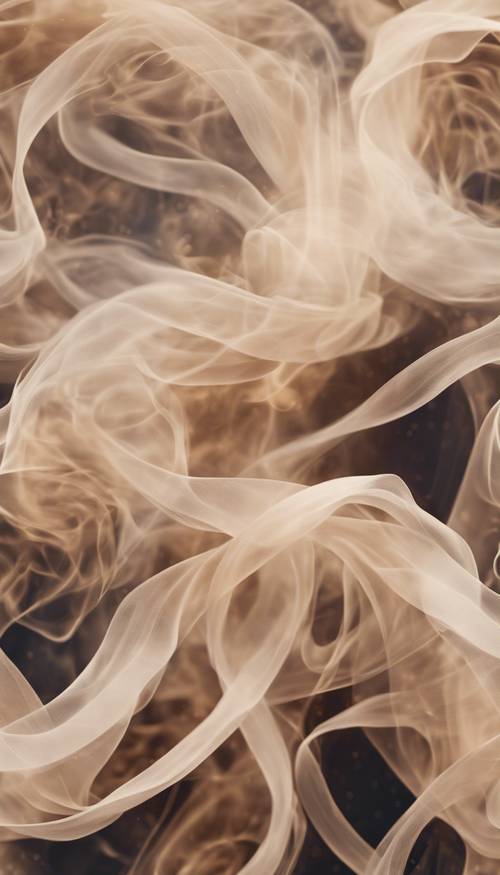 Cream-colored ribbons of smoke, blending together in an abstract, seamless pattern.