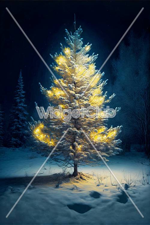 Светящееся зимнее дерево