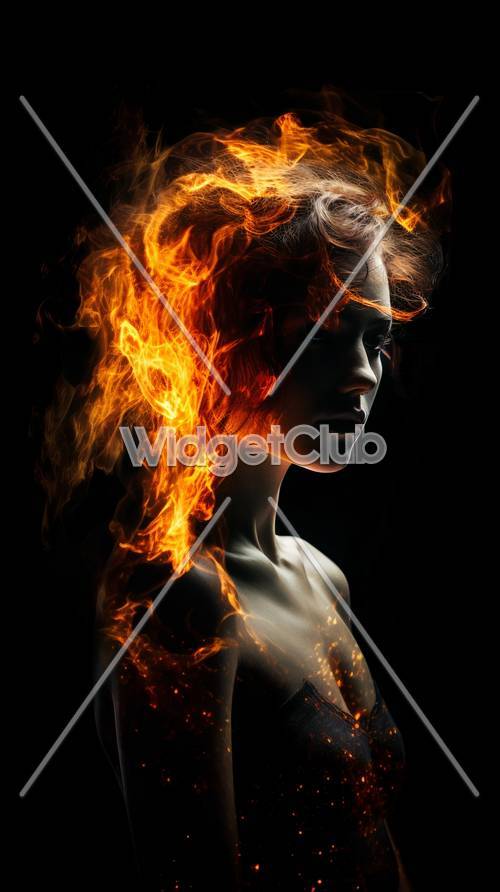 Fire Lady Portrait