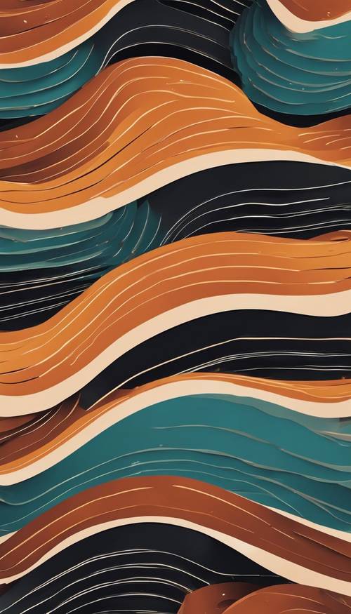 Material design pattern with radiant dark curves resembling a wave. Tapet [d3ba7377c41e406ca3ec]