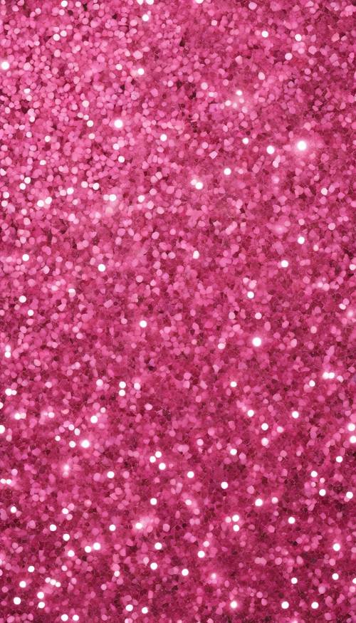 A seamless pattern of bright pink glitter reflecting light.