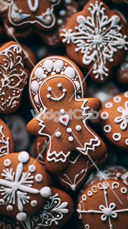 Smiling Gingerbread Cookie Design