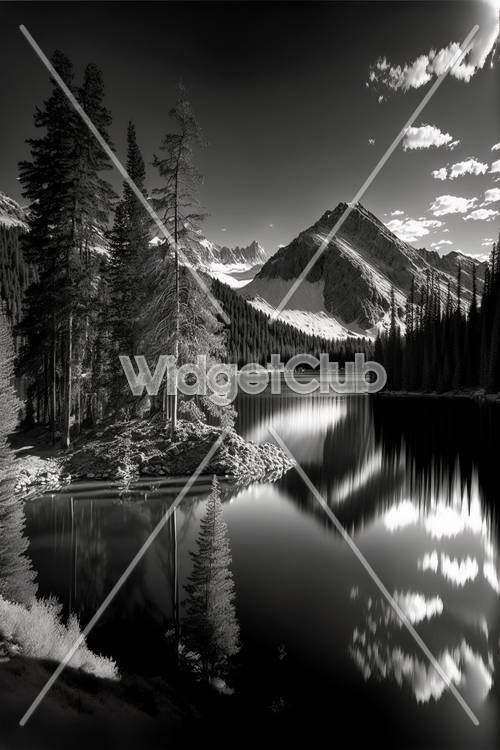 Majestic Mountain and Reflective Lake Scene