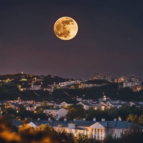 A supermoon, so close and vivid that you feel like you could reach out and touch it.