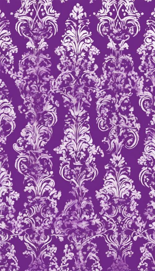 紫色与白色的无缝融合，形成了精致的锦缎设计。