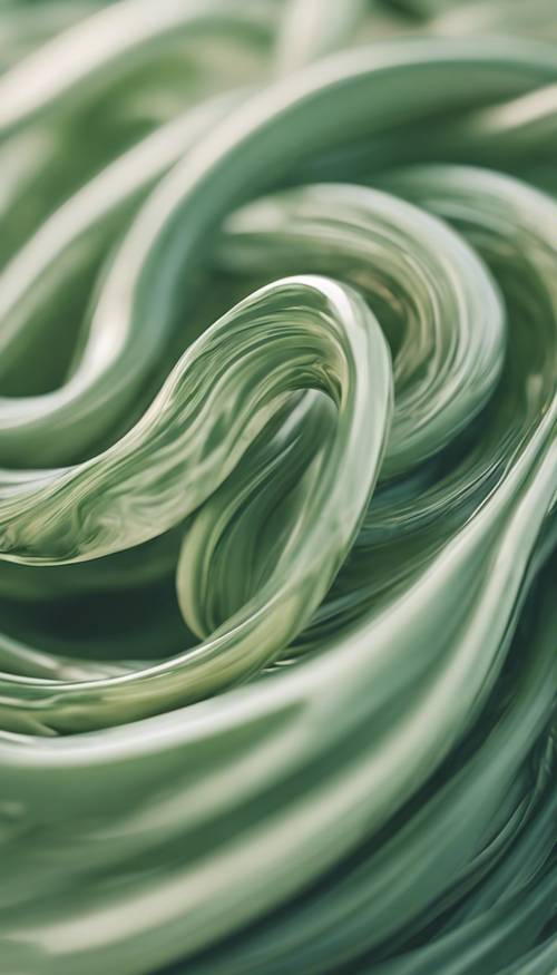 Sage green swirls beautifully out of focus in an abstract image. Tapeta [96609fdf385a4c5f9c20]