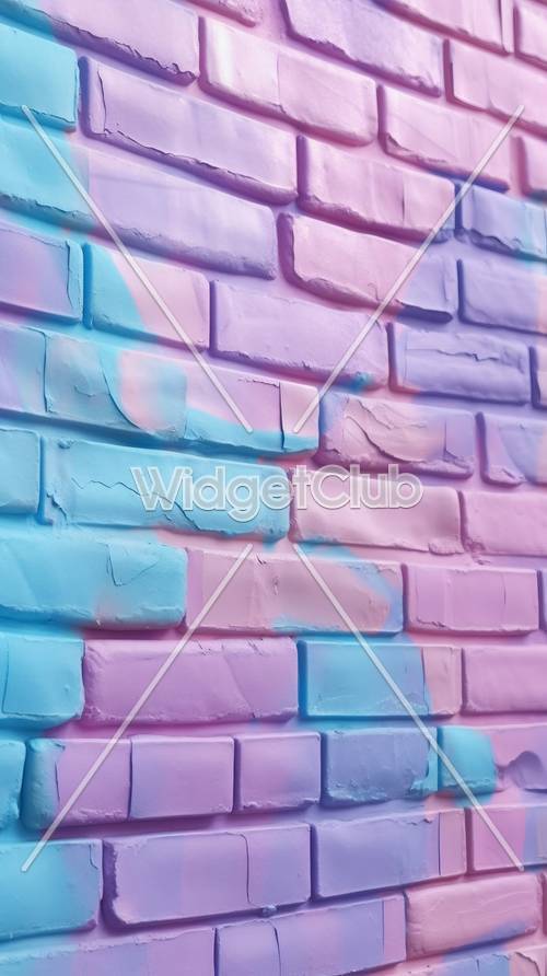 Kolorowy mur z cegieł dla dzieci