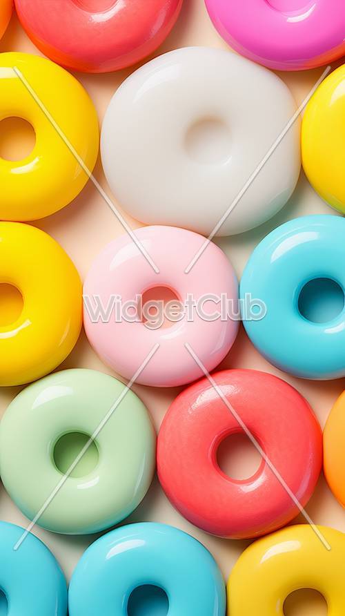 Formas coloridas de donuts para niños