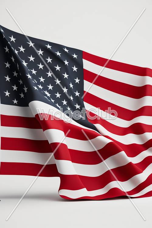 アメリカ国旗が波打つ 壁紙