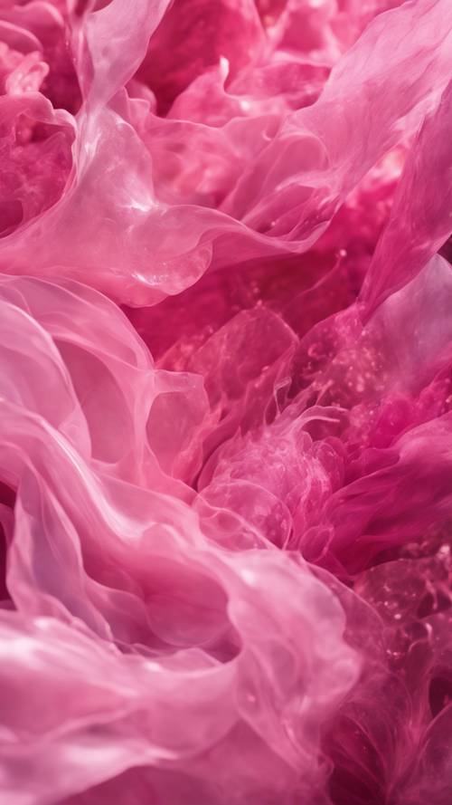 Абстрактное искусство с различными оттенками розового, сливающимися друг с другом.