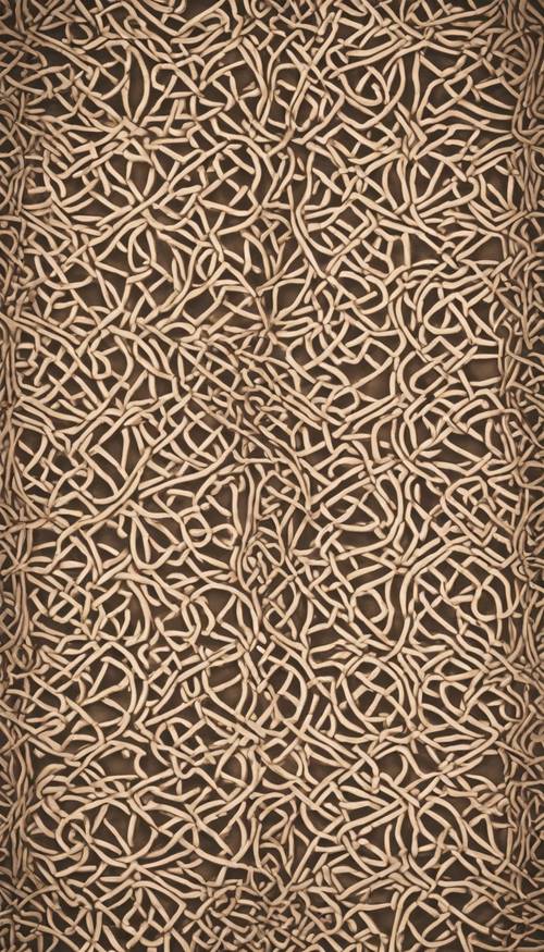 A tan lace pattern in a Celtic knot design. Tapet [c5ee52fb9f134248aa3c]