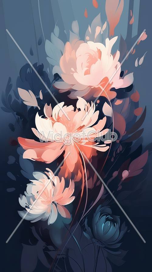 Hermoso arte floral para tu pantalla