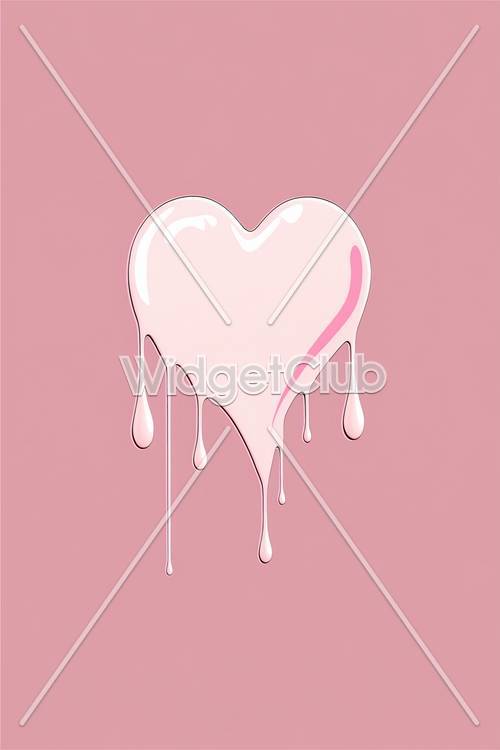 Drippy Heart on Pink