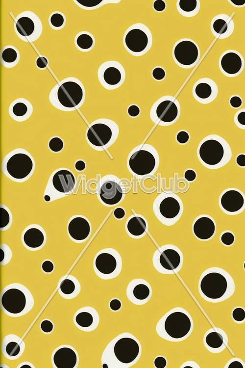 Gelb-schwarz gepunktetes Design für einen flippigen Look