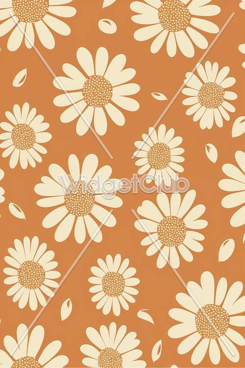 Sunny Daisy Pattern Background