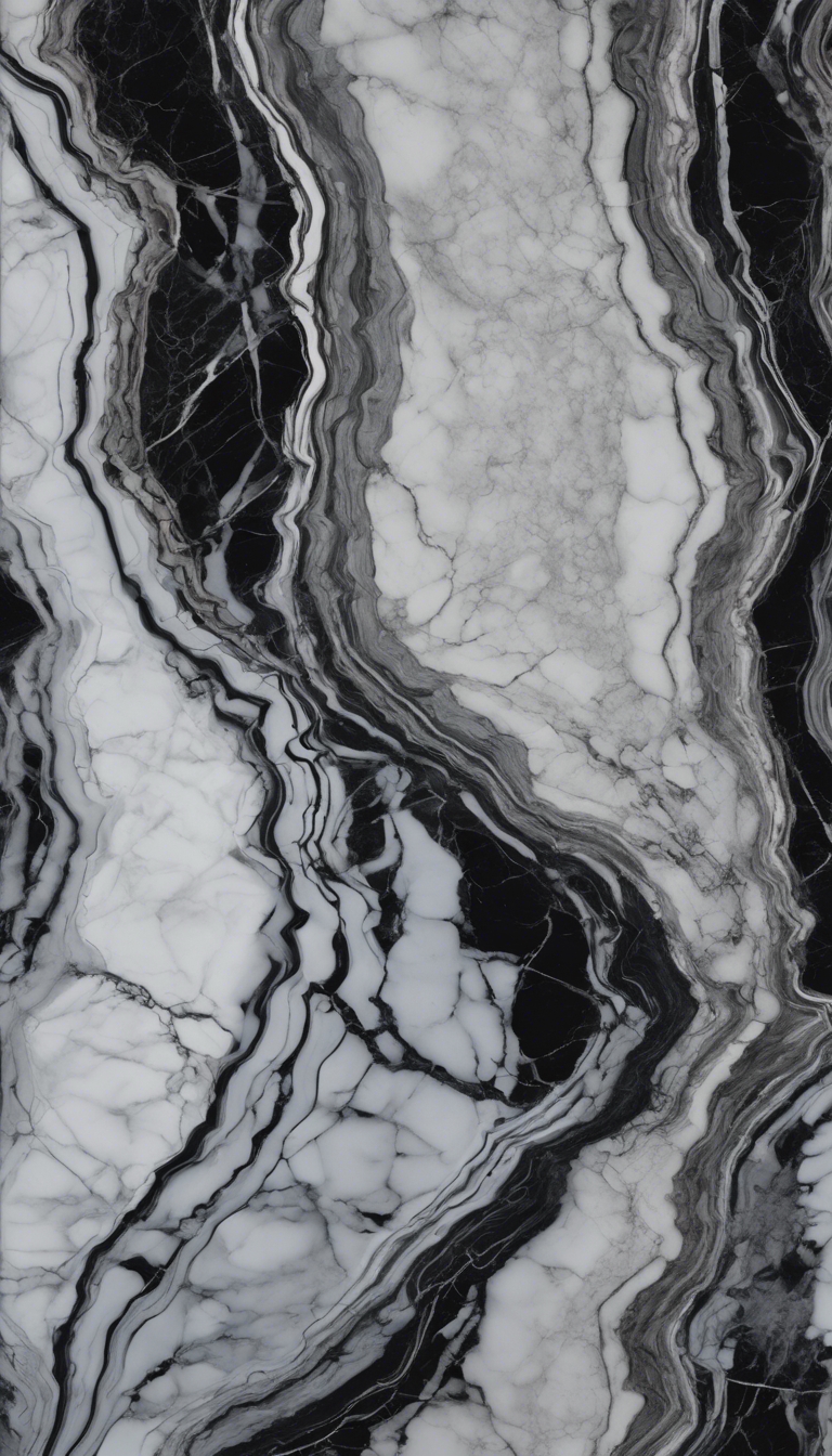 Black marble with intricate white veins in a high-resolution pattern. วอลล์เปเปอร์[b41edcdcfa6c41ffb734]