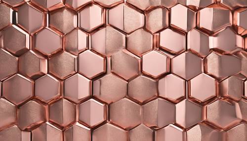 Классические текстуры из розового золота, расположенные в современном геометрическом бесшовном узоре.