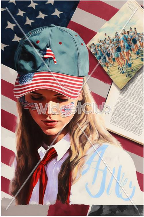 American Themed Artistic Portrait Tapeta [5ab33a5de5fe44d69970]