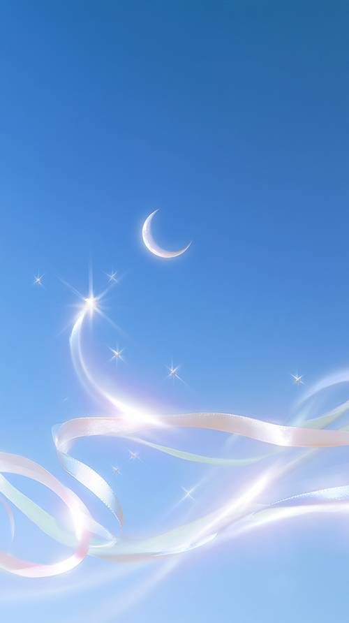 輝く月と輝く星が輝く夢の空　