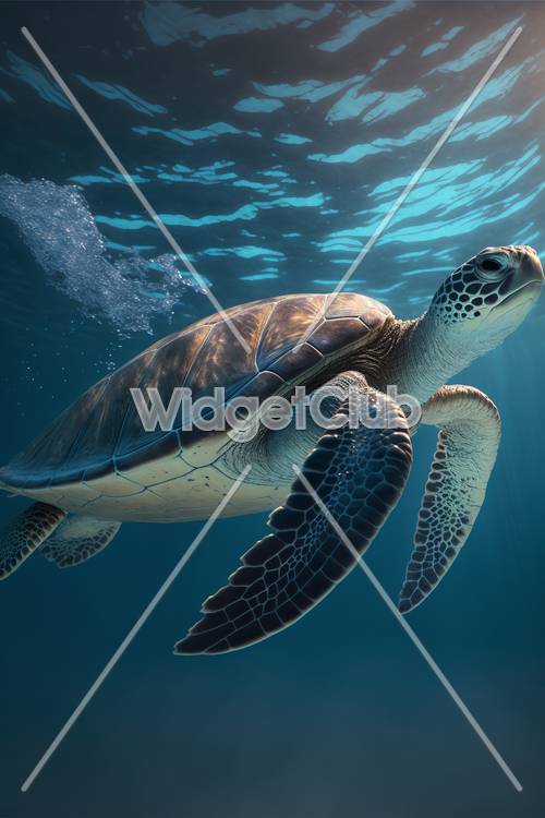 Underwater Adventure with a Graceful Sea Turtle