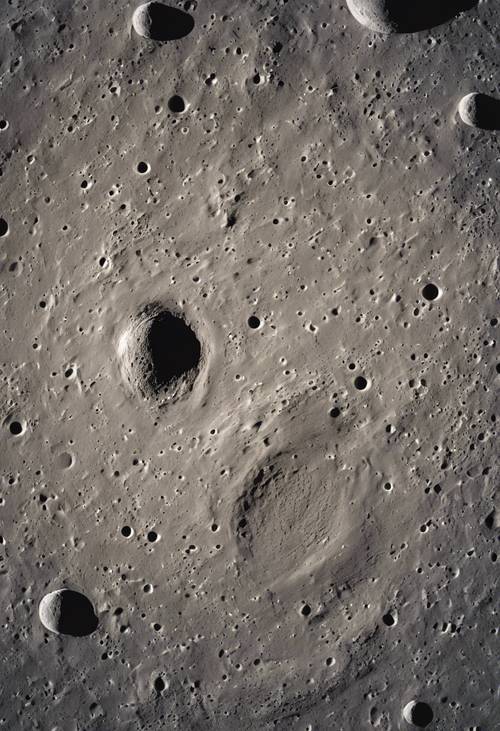 A superfície cheia de crateras da Lua durante uma noite lunar.