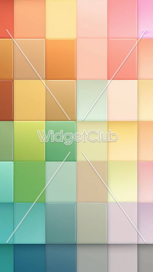Colorful Square Tiles Pattern
