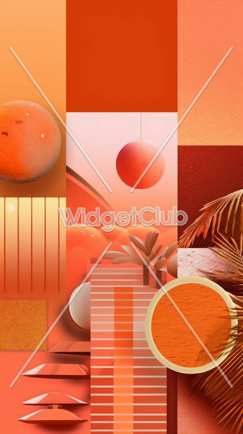 Orange Collage Wallpaper [b84f156df39249b4aec4]