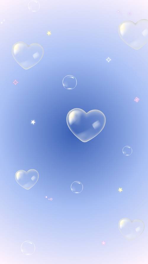 Blue Heart Shine and Sparkle Background Tapet [62fe46175ee548dcbc60]