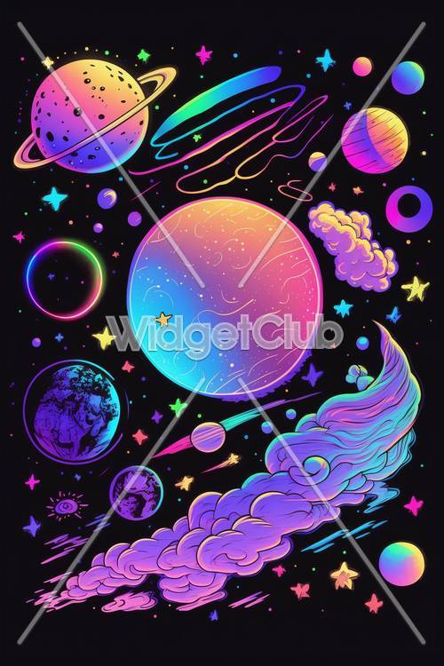 Colorful Space Adventure