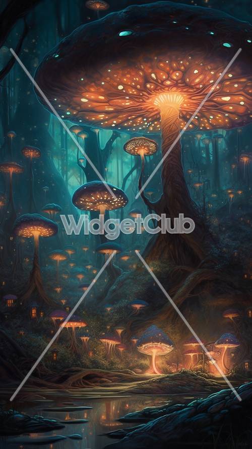 Enchanted Forest of Glowing Mushrooms