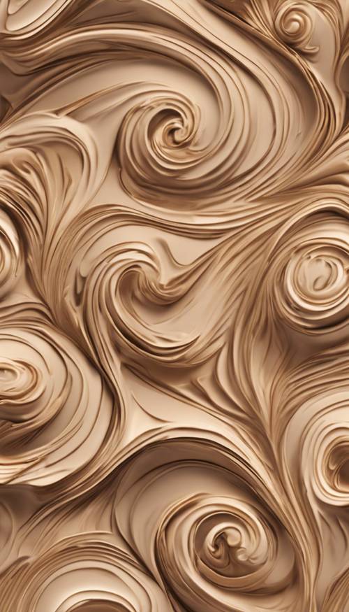 Abstract tan and beige swirls creating a seamless pattern. Kertas dinding [285c7f3daf1847418f87]