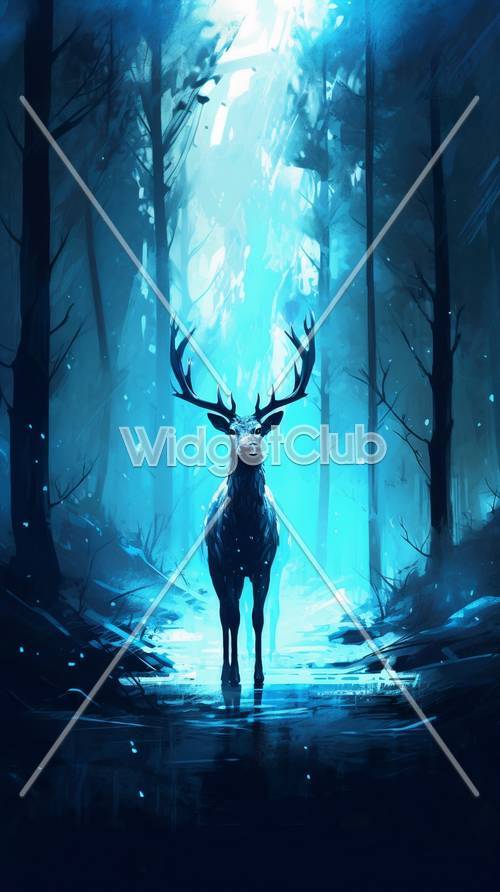 Mystical Deer in a Magical Forest