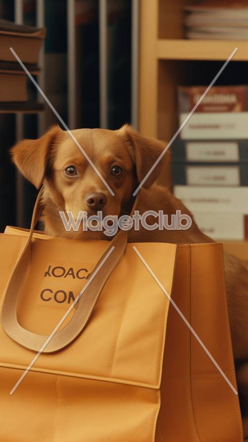 Cute Puppy in a Bag