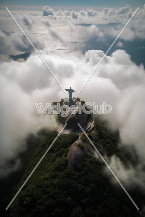 Christ the Redeemer Statue Above the Clouds