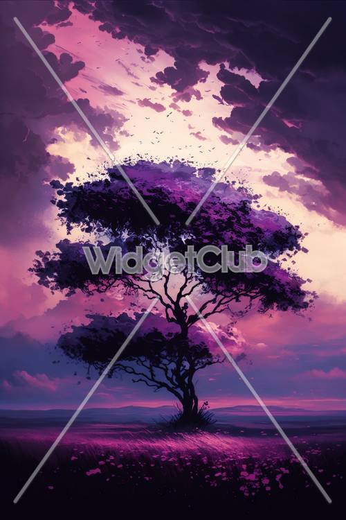 Purple Tree Wallpaper [d9d11e6afa9148ff9182]