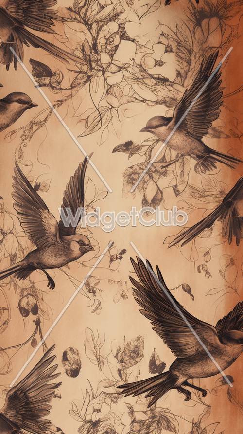 Vintage Bird Wallpaper [a0808520c8ef49669838]